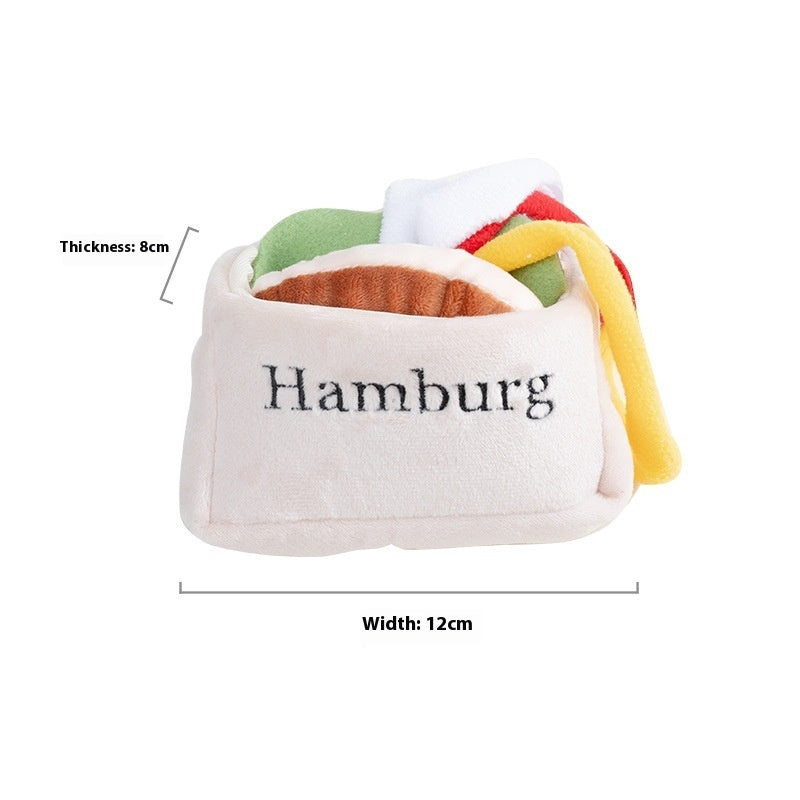 Hamburger Sandwich Toy Ringing Paper Pets Toys Pet Products