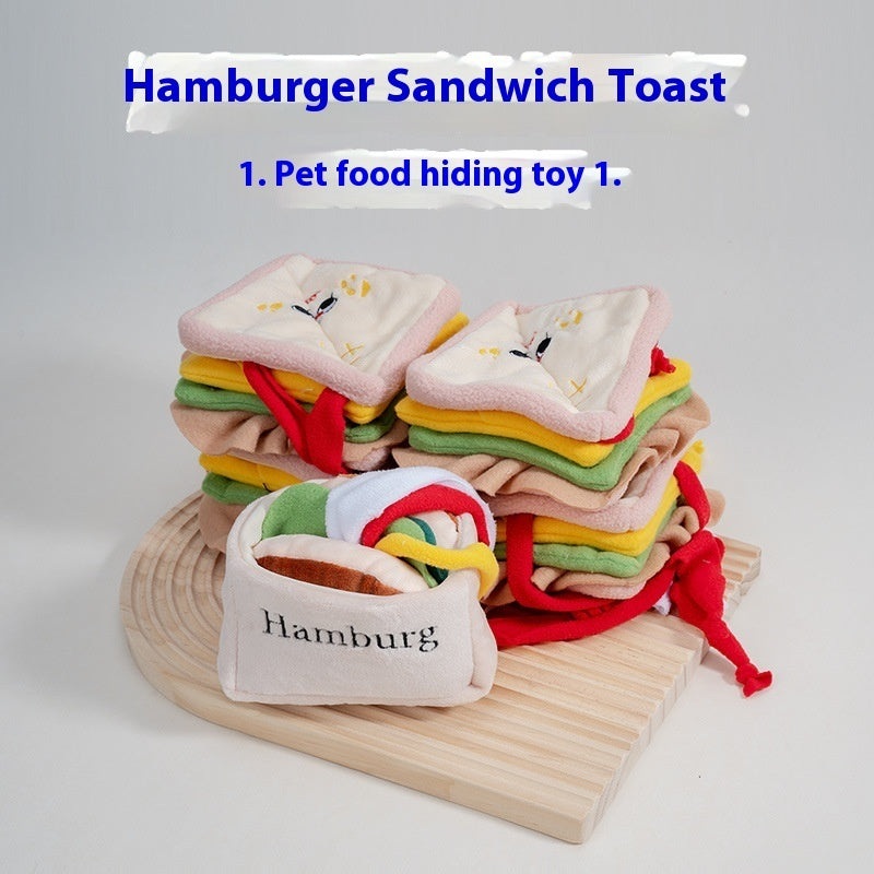 Hamburger Sandwich Toy Ringing Paper Pets Toys Pet Products