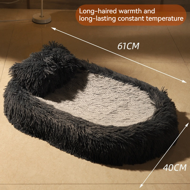 Long Wool Oval Plus Quilt Warm Cat Dog Nest More Than Pets Bed Colors Winter Pet Products